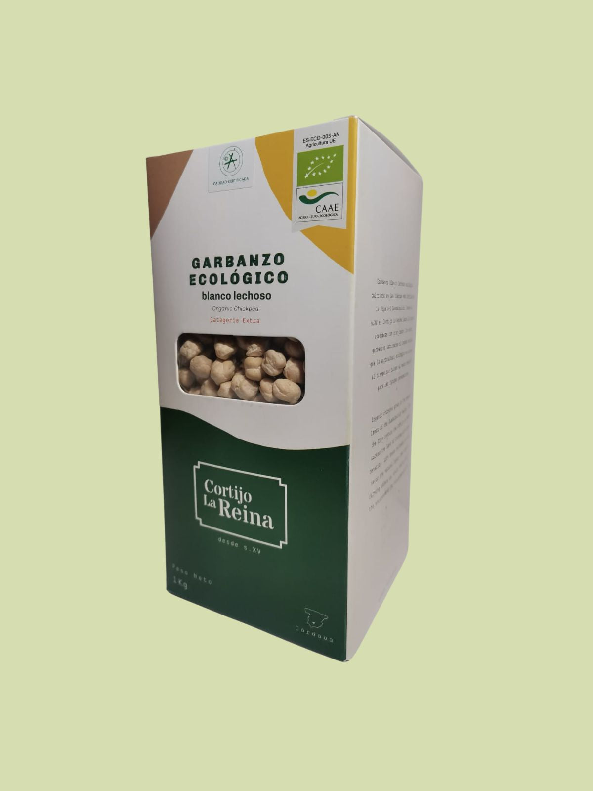 Čičerika, mlečno bela, ekološka; 1kg