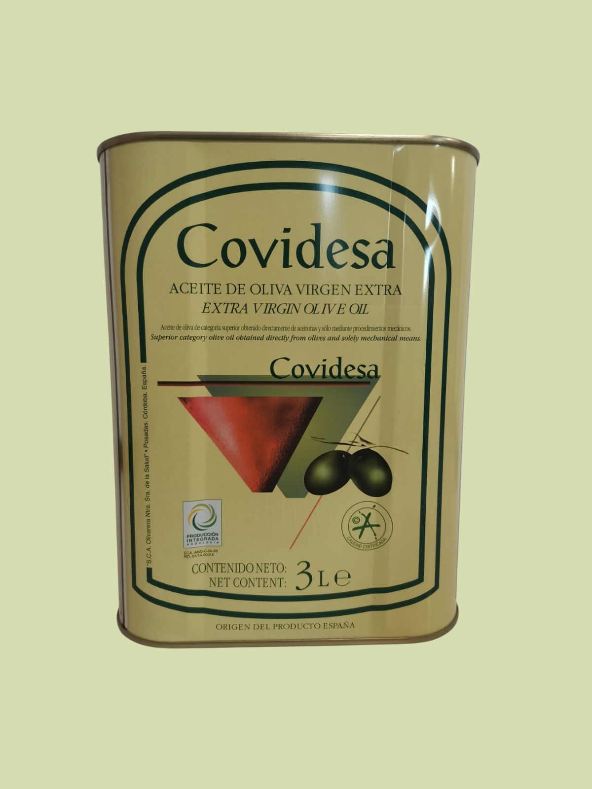 Ekstra deviško oljčno olje Covidesa; 3L